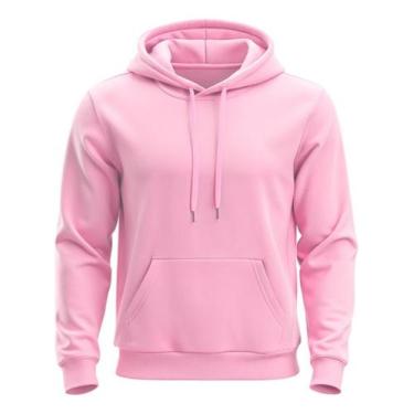 Imagem de Moleton Blusa Frio Capuz Canguru Cordão Lisa Macio Unissex - ROMORO, R