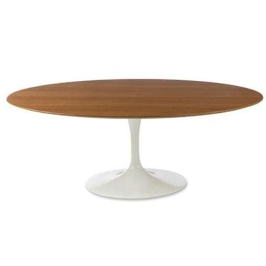 Imagem de Mesa De Jantar Tulipa Saarinen 137X90 Cm Tampo FreijóBranco