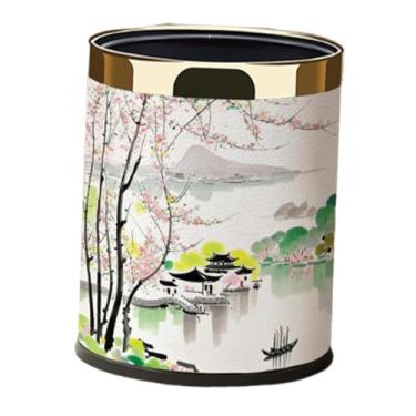 Imagem de WeiLaiKeQi Lixeira de 10L, Lixeira Decorativa e Elegante para Quarto, Hotel, Banheiro, Sala de Estar, Dormitório, Style B