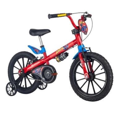 Imagem de Bicicleta Infantil Homem Aranha Marvel Aro 16 Até 30 KG - NATHOR, Verm