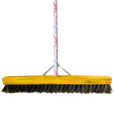 Imagem de Vassoura Pelo Natural 60cm Purezitta Uso Interno Com Cabo Resistente Multiuso Cerdas Macias