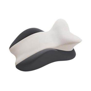 Imagem de IEUDNS Travesseiro triangular de algodão com memória, antiderrapante, design ergonômico para leitura, descanso, apartamento, assistir filmes, Cinza