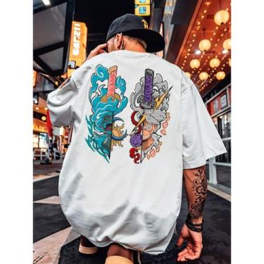 Imagem de Camisa Camiseta Streetwear Anime Piece Luffy Chapéus Palha Gear 5 - DM