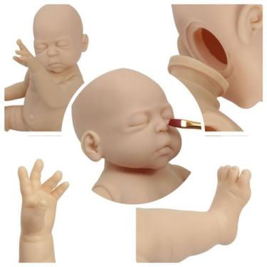 Imagem de Kit 5 Boneco Bebe Reborn Molde Olho Fechado 43cm Corpo Vinil - Cegonha