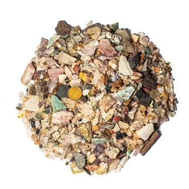Imagem de 1 kg Cascalho Bruto Misto Sortido P 5 a 15 mm para Orgonite - Cristais