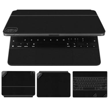 Imagem de IMMOENUC Adesivo para tablet 5 em 1 para Apple iPad Pro Magic Keyboard 11 de 12,9 polegadas, capa de teclado/apoio para as mãos/protetor de tela (para iPad Magic Keyboard de 12,9 polegadas 2020/2021,