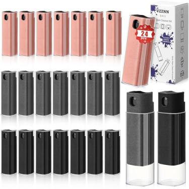 Imagem de Pacote com 24 limpador de tela 3 em 1 limpador de tela spray e pano solução de limpeza integrada para tela sensível ao toque limpador de névoa para todas as telas de carro, celular, laptop, iPad, TV