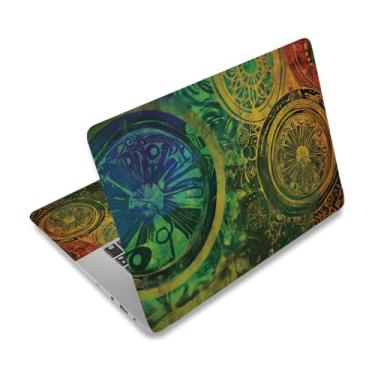 Imagem de PLIGREAT Decalques adesivos estilo retrô para laptop 30.5 cm, 33.0 cm, 33.8 cm, 35.6 cm, 38.1 cm, 38.1 cm, floral, mandala, universal, removível, à prova d 'água, adesivo, adesivo, adesivo, netbook