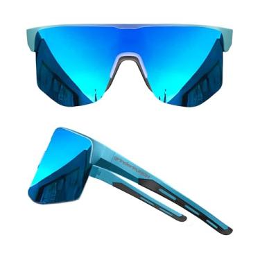 Imagem de grinderPUNCH Óculos De Sol Esportivos Uv 400 Para Ciclismo, Corrida, Caminhada, Golfe, Pesca E Direção (Azul)