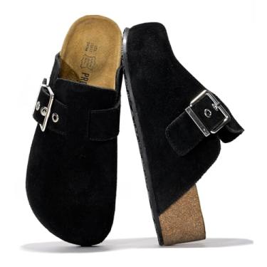 Imagem de Project Cloud Tamancos Para Calçados Femininos - Plataforma Com Espuma Viscoelástica E Antiderrapante, Saltos Altos, Mules 2025, Confortáveis Estilosos, Sem Cadarço, Tiras Ajustáveis (Rhona, Preto,