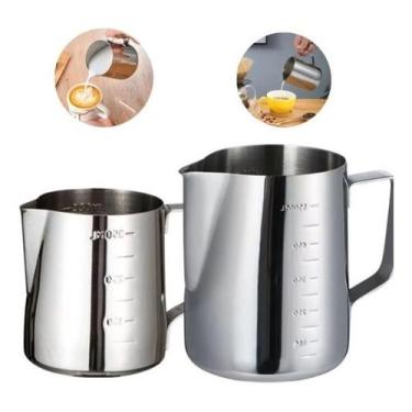 Imagem de 2 Jarra Inox Barista Cremeira Pitcher 350ml 600ml Leiteira - YooY.Air