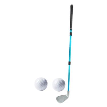 Imagem de Zxpjkyu Taco de Golfe Ajustável para Prática, Comprimento 17-33 Polegadas, Liga de Alumínio, para Jogos de Golfe com Balde, Cabeça Grande, Azul