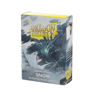 Imagem de Arcane Tinman Dragon Shield Capas japonesas duplas foscas (pacote com 60) - Orquídea, eucalipto, lagoa, raio ou neve (neve)