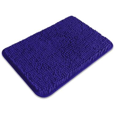 Imagem de PureSwan Tapete de banheiro pequeno 30,5 x 45,7 cm – Tapete de banho lavável e absorvente, antiderrapante, tapetes de banho de chenille macios grossos para banheiro, chuveiro, pia, tapete de cachorro