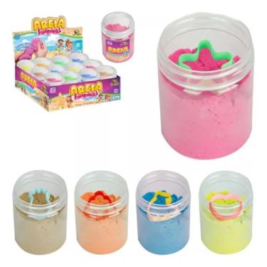 Imagem de Areia de Modelar 120g no Pote com Molde – Solte a Imaginação