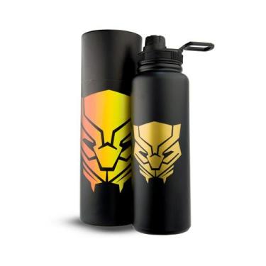 Imagem de Garrafa Térmica Marvel Pantera Negra 1 Litro Avengers Inoxidável, 0.62