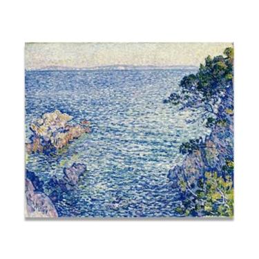 Imagem de Pequenas pedras no mar Théo van Rysselberghe: Impressão em tela neoimpressionista belga chave 70 x 84 cm sem moldura