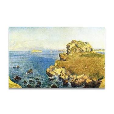 Imagem de A Corner By The SeaThéo van Rysselberghe: Impressão em tela neoimpressionista belga chave 60 x 96 cm sem moldura