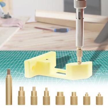 Imagem de 8 peças de ponta de inserção de calor ferramenta de ferro de solda de latão bom M2 M2.5 M3 M4 M5 M6 M8 condutividade térmica cabeça de inserção térmica à prova de ferrugem para plástico e impressão 3D