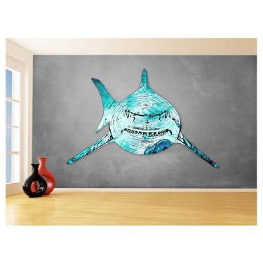 Imagem de Papel De Parede Animais Pop Art Tubarão Cores 3,5M Pxa561