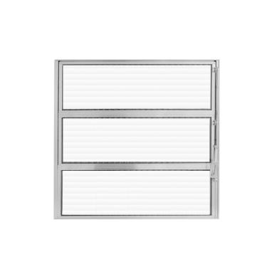 Imagem de Vitrô Basculante Alumínio 60 x 60cm Brilhante Vidro Horizontal Hale Natural