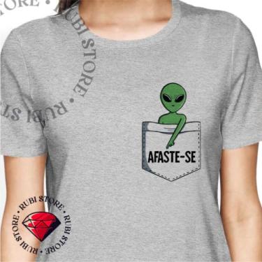 Imagem de Camiseta Et de Bolso - Mina Store, Cinza, G2