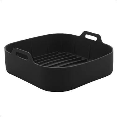 Imagem de Forma De Silicone Quadrada 20cm Antiaderente Para Air Fryer