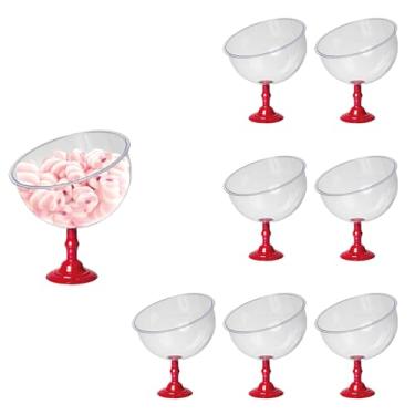 Imagem de 8 Baleiros 1,5l Taça Premium Bomboniere Acrílico Elegante (VERMELHO)