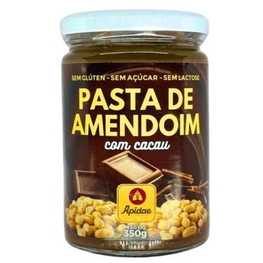 Imagem de Pasta Amendoim Cacau Apidae 350g Sem Açúcar Glúten Lactose