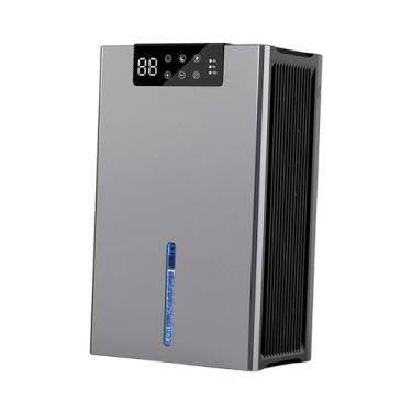 Imagem de Generic Desumidificador doméstico, removedor silencioso de umidade do ar, configurações de temporizador, desligamento automático, tanque de água grande, Cinza