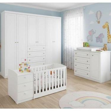 Imagem de Quarto Mississipi 6 Portas Com Berço Multifuncional Atlanta Ambiente B