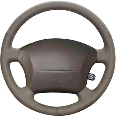 Imagem de Loncky Capa de volante Alcantara de couro genuíno personalizada para Land Cruiser 1995 1996 1997 1998 1999 2000 2001 2002 Lexus LX 450 1996 1997 / LX 470 1998-2002 / Lexus LS 400 0 1999 Acessórios