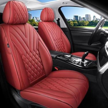 Imagem de Capas de assento de carro MINGBRON Front Set em material sintético ver