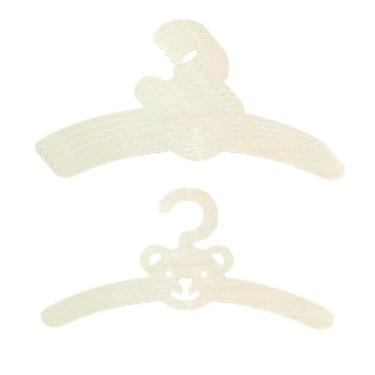 Imagem de Baoblaze 5 Cabides para Bebês em Madeira para Armários, Urso, Tamanho real