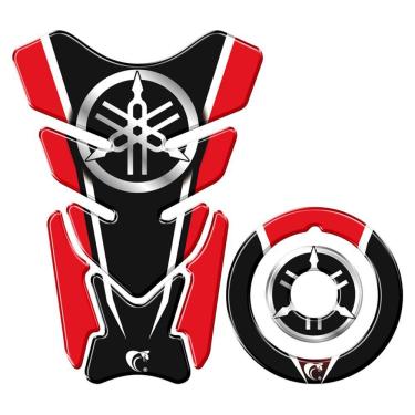 Imagem de Adesivo Protetor Tanque E Bocal Moto Yamaha Diapasão Vermelho