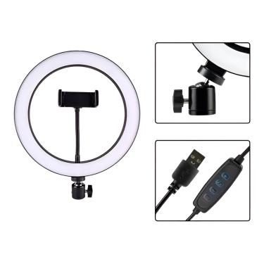 Imagem de Ring Light  Aro 10 Polegadas com Suporte LED Luz Foto Vídeo