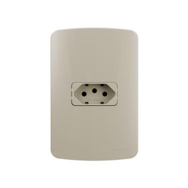 Imagem de Tomada Margirius B3 Colors 2p+t 10a Com Placa 4x2 Pérola