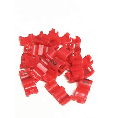 Imagem de 2,7 mm/3 mm/4 mm/4,5 mm/5 mm, Nº 1-100 clipes de plástico anel de pássaro faixa de perna papagaio Finch Canary agrupado 100 botões (3 mm, vermelho)