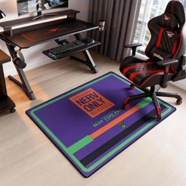 Imagem de Tapete antiderrapante para cadeira Neon Genesis Evangelion Unidade-01 tipo de teste e design inspirado apenas em NERV 89 cm × 119 cm