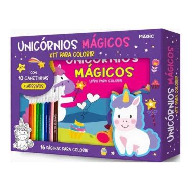 Imagem de Amigos Unicórnios - Kit Para Colorir