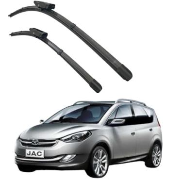 Imagem de TIGER AUTO - KIT PALHETA LIMPADOR PARABRISA DIANTEIRA EM SILICONE PARA APLICAÇÃO JAC MOTORS J3 TURIN 2011>2017