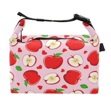 Imagem de STAYTOP Lancheira Fresh Red Apples com fivela de alça, lancheira isolada para meninos e meninas, lancheira térmica para trabalho escolar