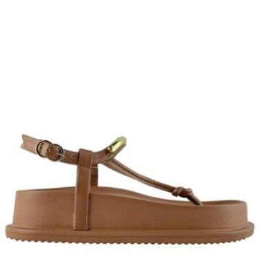 Imagem de Sandália Santinelli Feminina Rasteira com Fecho Ajustável 1550025252-Feminino