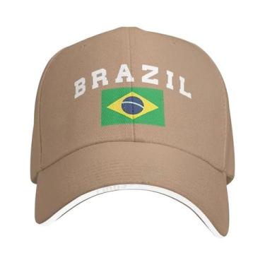 Imagem de Unisex ajustável Brasil bonés de beisebol, homem esporte ao ar livre, 