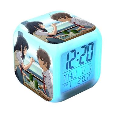 Imagem de Relógio digital LED Pig Head Boy com função de despertador