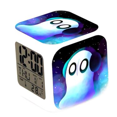 Imagem de Despertador Undertale Sans 7 cores LED com termômetro