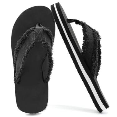 Imagem de SkiBeaut Chinelo infantil infantil sem cadarço para meninos, sapatos aquáticos para praia, natação e piscina, Preto, 15