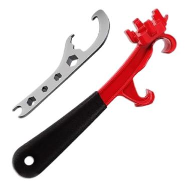 Imagem de Ferramenta abridor de balde, chave de balde, abridor de lata de tinta, abridor de tampa de balde, 2 peças de lata de tinta de vários tamanhos e chave de tampa de tambor com alça antiderrapante, liga