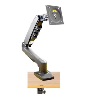 Imagem de BEGWVDJTP F80 2-9 kg Popular 43.2 cm 76.2 cm Suporte para computador suporte de computador mola a gás clipe de braço longo orifício de ilhós rotação 360 (preto)