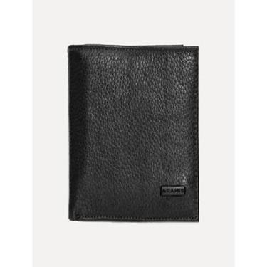 Imagem de Carteira Aramis Masculina Couro Slim Floater Vertical Preto-Masculino